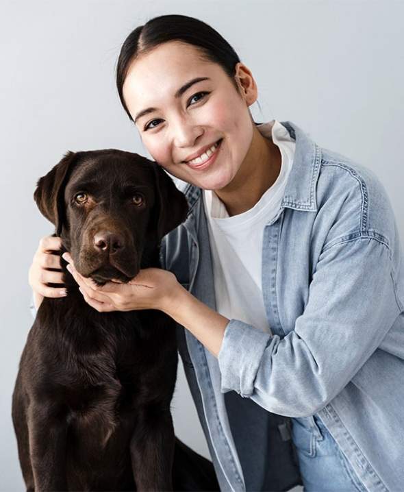 labrador insurance essential plan photo with owner