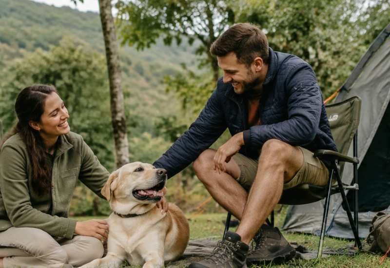 best pet friendly campaing sites kwa zulu natal durban pet owners man and woman with labrador photograph