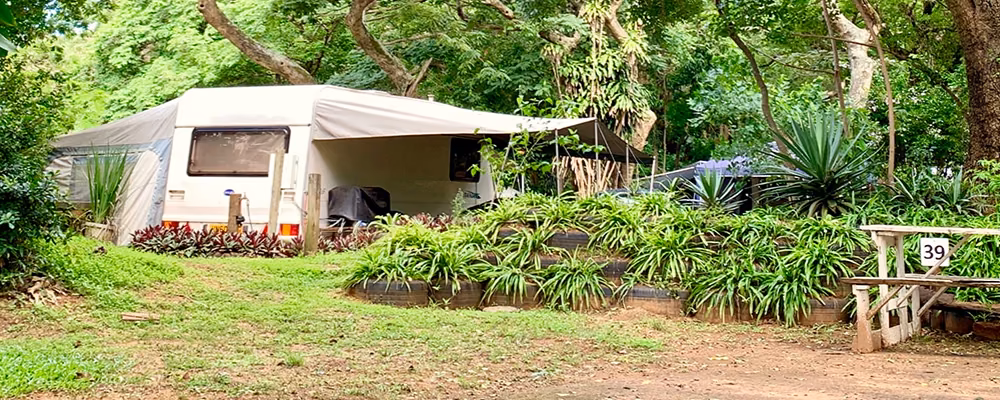 Camper van in Bluff Eco Park