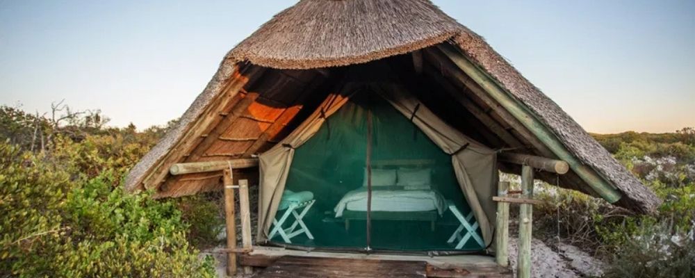 West Coast Luxury Tents outdoor beach hut